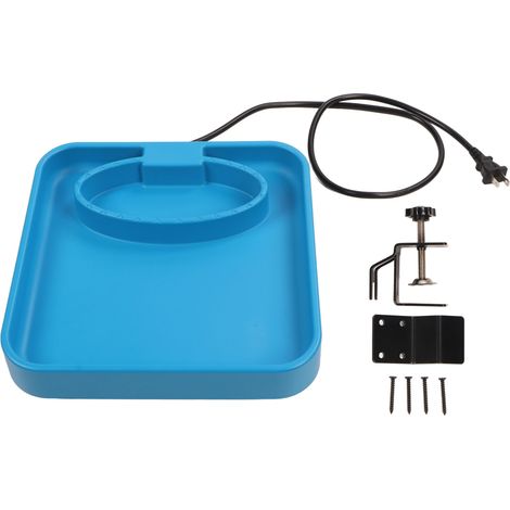 Beheiztes Vogelbad (75 W) mit Abtaufunktion und Terrassenbefestigung, 2-in-1-Schale für Wasser und Futter, wartungsarm, US-Stecker (120 V, 60 Hz). (1/5)
