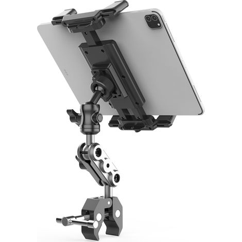 Support pour tablette/téléphone, support universel multifonctionnel en métal avec pince robuste (1/5)