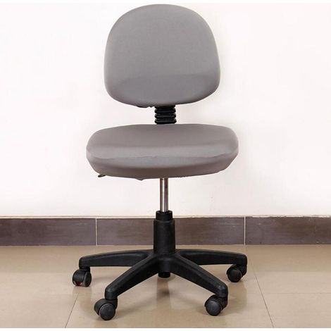 Stretch Soft Swivel Chair Housse de chaise de bureau pour ordinateur de bureau gris (1/5)