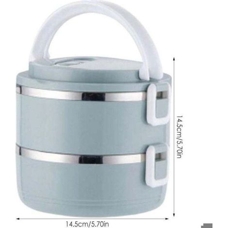 Thermos per cibo caldo, contenitore per pasti caldi isolato in acciaio inossidabile da 1400 ml con maniglia, contenitore (1/4)
