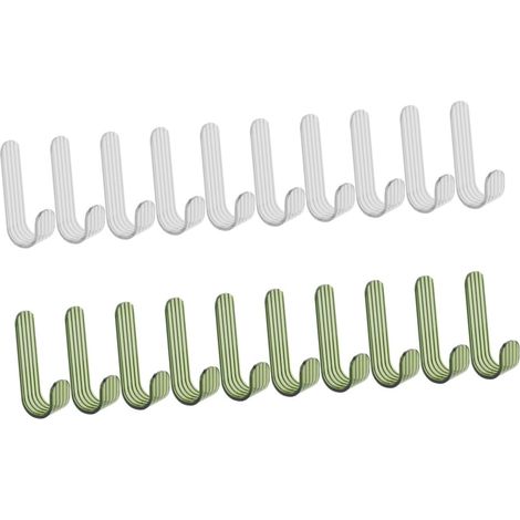 Lot de 20 crochets de suspension transparents autocollants (1/5)
