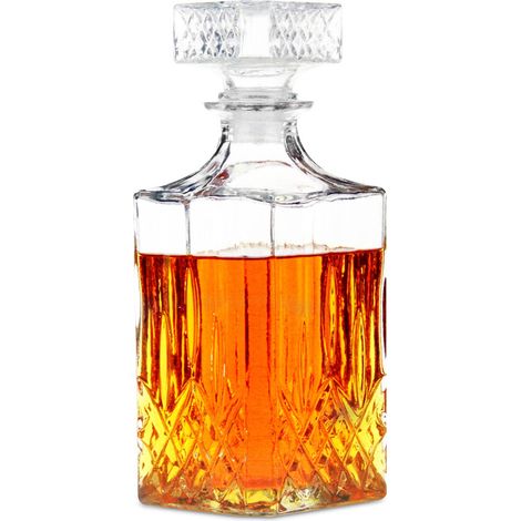 Alpina Decanter Classico in Vetro per Whisky, Cognac, liquori - Decanter per Whisky - Bottiglia per Whisky - Circa 800 ml
