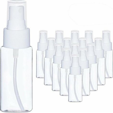 Flacon pulvérisateur transparent de 60 ML flacon plastique flacon pulvérisateur latéral pressé flacon distributeur de parfum, flacon pulvérisateur, petit vaporisateur transparent pour animaux de compa (1/5)