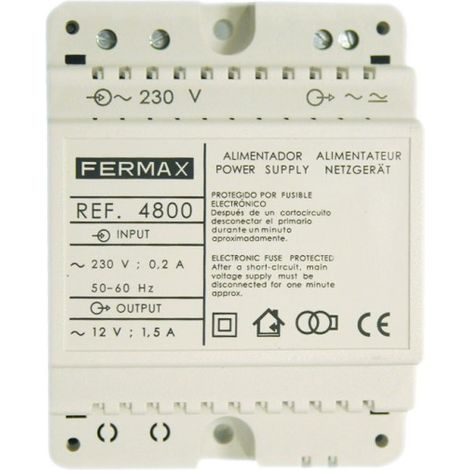 12VAC / 1.5A DIN4 Netzteil. FERMAX 4800