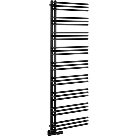 Radiateur de salle de bain POSEIDON 550x1740mm, noir mat (1/4)