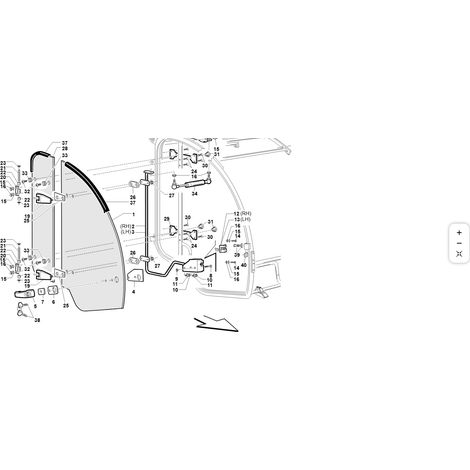 SN Glastürgriff für ROPS ORIGINAL KUBOTA GIANNI FERRARI 01.50.01.4610