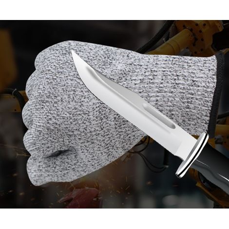 Gants anti-coupures, gants de cuisine de sécurité anti-coupures pour l'ouverture des huîtres, le filetage du poisson, la découpe à la mandoline, le hachage de la viande et la sculpture sur bois, 1 pai (1/5)