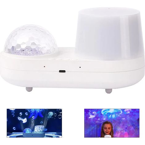 Projecteur de ciel étoilé, projecteur d'étoiles marines pour enfants, veilleuse à double projection, plusieurs modes d'éclairage, rotation à 360°, alimentation USB (1/5)