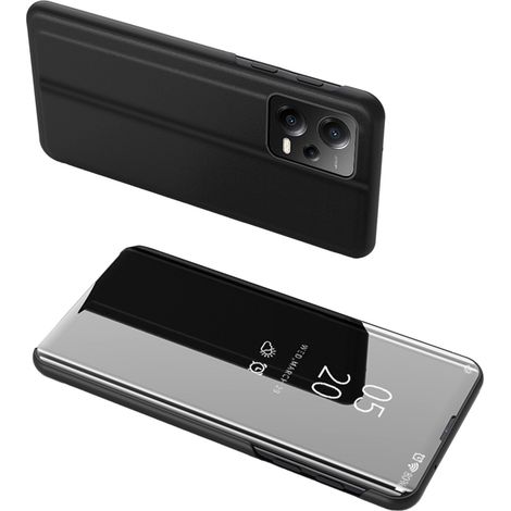 Custodia a libro lucida per Xiaomi Redmi Note 12 Pro+ Clear View Case nera (1/5)