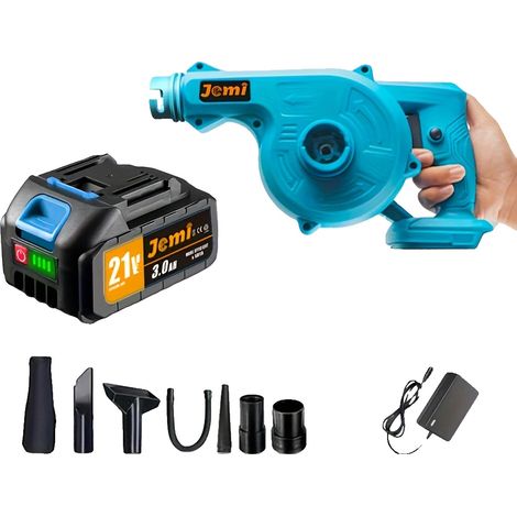 Souffleur de feuilles, fonctionnalité deux en un, design ergonomique, 1x Batterie (1/2)