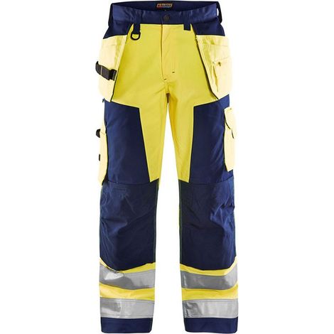 Pantalon de travail haute visibilité artisan 1568 - Jaune fluo/Marine XS - FR(38) - SE(C44) - Standards (1/5)