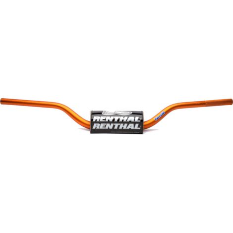 Renthal 1 1/8 Zoll (28,6 mm) hoher MX Fatbar Lenker, orange, mit Schaumstoffpolsterung – Farbe Orange (1/4)