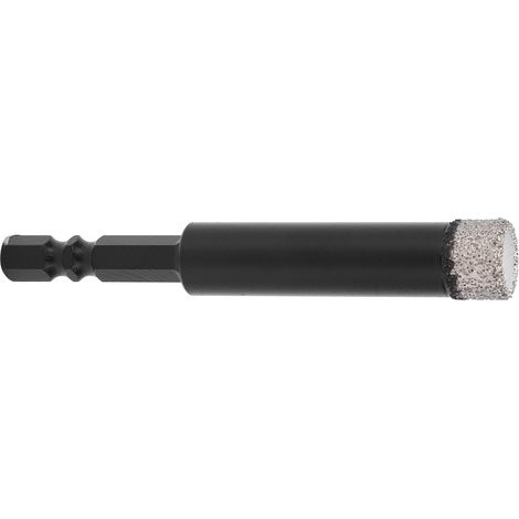 Lochsägenbohrer mit Diamantkern, Trockenlochöffner mit Sechskantgriff, Handbohrzubehör, 12 mm (1/5)