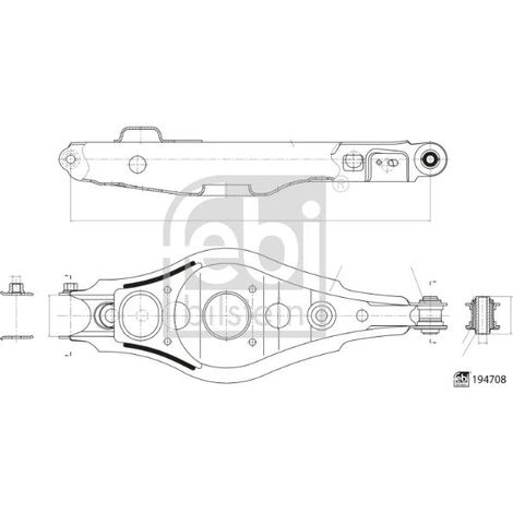 Bras de liaison, suspension de roue FEBI BILSTEIN 194708 LEXUS 48740-0R020 (1/2)