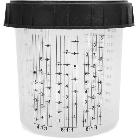 Capes de Mélange Peinture Auto avec Tasses Graduées, Anneau d'Étanchéité et Couvercles – Kit 23 Pièces pour Application Précise et sans Fuite (1) (1/5)