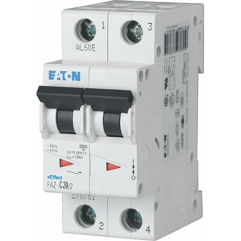 Disjoncteur FAZ 2P 6A 15kA (IEC/EN 60947 2) cbe K 000278794 EATON FAZ K6/2