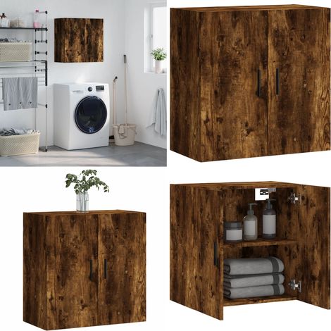 Wandschrank Räuchereiche 60x31x60 cm Holzwerkstoff - Hängeschrank - Wandschrank - Regal - Aufbewahrungsraum - Wohnzimmermöbel - Home & Living