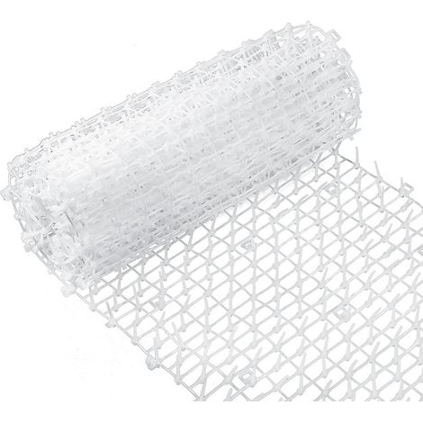 Alfombrilla repelente para gatos de interior/exterior, 30 x 200 cm, con púas suaves. Apta para jardines y patios. Fabricada en plástico. (Blanco) (1/5)