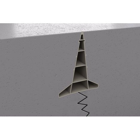 Barre de seuil en PVC 40x2500mm – Couleur gris – Pour joints de dilatation béton jusqu'à 24cm d'épaisseur – Installation facile – Emac