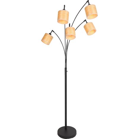 Mexlite - lampadaire - Bambus - noir - bambou - lampe arquée - (1/5)