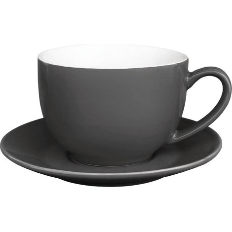 Lot de 12 tasses à café cappuccino en grès 340 ml, résistantes aux éclats, passent au lave-vaisselle, passent au micro-ondes, soucoupes vendues séparément GL049 GK078 (1/5)