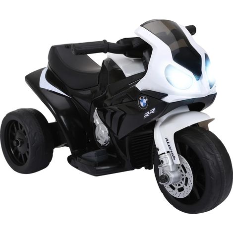 Motocicleta eléctrica de tres ruedas, con una autonomía de batería de 45 minutos, color negro. (1/2)