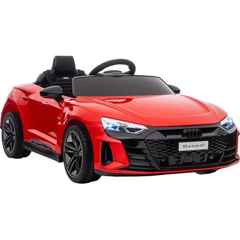 MACCHINA ELETTRICA AUDI PER BAMBINI CON TELECOMANDO ETÀ 3-5 ANNI ROSSA E NERA (1/5)