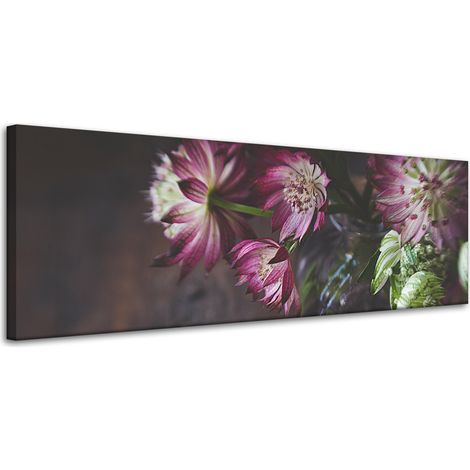 Stampa su tela Botanica Fiori in un vaso 120x40 Bouquet di fiori