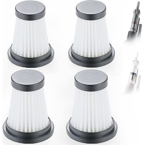 Pack of 4 replacement HEPA filters for cordless vacuum cleaners for Moosoo K12 K12 Pro K13, for Genius Invictus One 1.0 X7 / 2.0 (1/4)