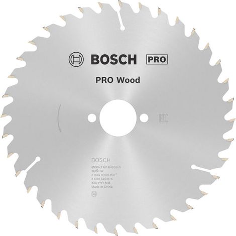 Bosch PRO Wood Circular Saw Blade 190 x 2.6 x 30 mm T36 2608640616