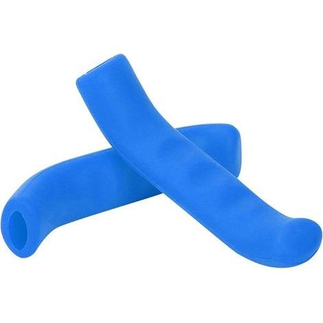 Fundas para manillar de bicicleta, 2 pares de fundas protectoras plegables para manetas de freno de bicicleta, de silicona antideslizante (azul) (1/5)