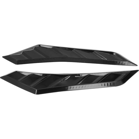 Lot de 2 aérations de capot noires brillantes, cache-capot en caoutchouc, aération de capot avant universelle pour voiture (1/5)