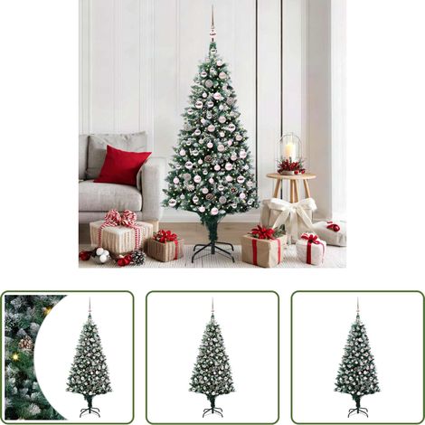 LED-Beleuchtung - Künstlicher Weihnachtsbaum mit 300 LEDs mit Ständer Grün 180 cm (1/5)
