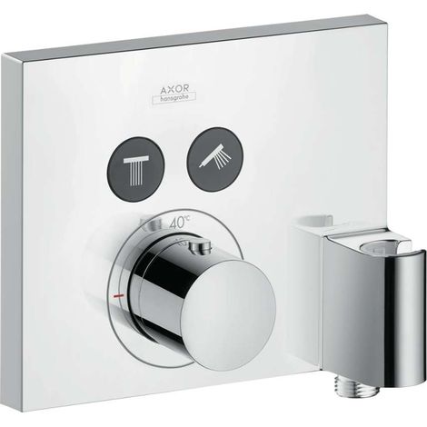 Conjunto de gabinete Fin therm con 2 salidas, fixfit y soporte para ducha de mano cromado (1/3)