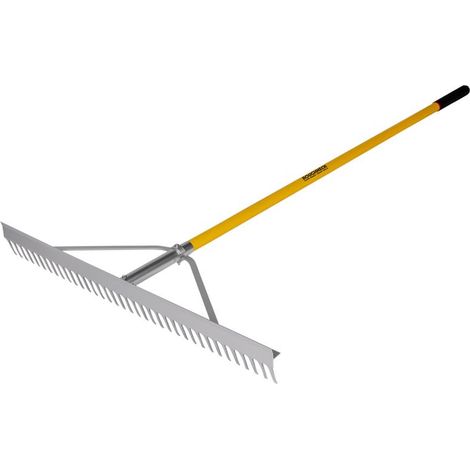 Roughneck Aluminium Landscape Rake 900mm (36in) with 170cm Fibreglass Handle (1/4)