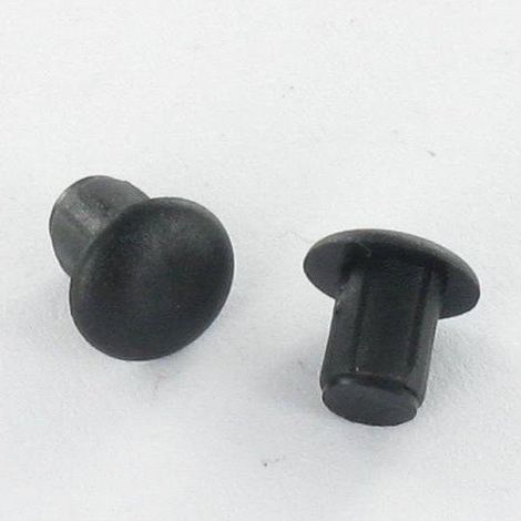 Bouchon Diamètre du corps 10 Diamètre de tête: 13 Longueur sous tête 6.7 Polyéthylène RAL9005 noir foncé - 1 pièce (1/4)