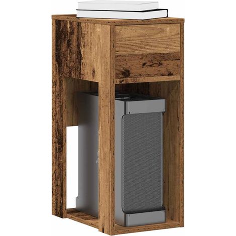 Computerschrank mit Schublade Altholz-Optik 30x44x74 cm (1/5)