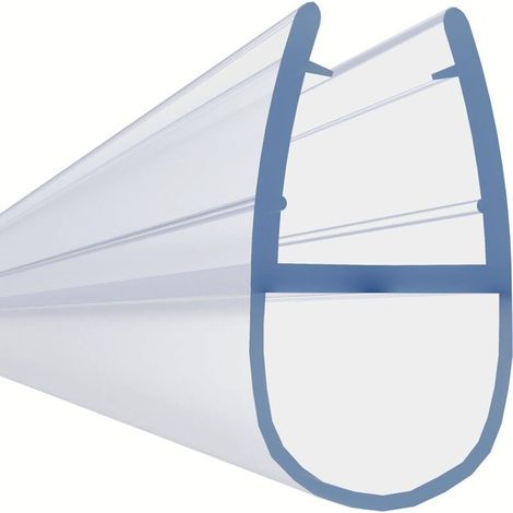Replacement seal for 7mm and 8mm thick glass shower doors, with water deflector - 110cm (1/5)