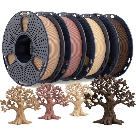 3D-Drucker-Filament, PLA-Material, 250g Spulen, Holz 250g x 4 (1/2)