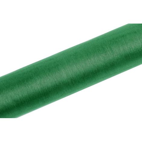 Organza lisse vert largeur 0,16 x 9 m