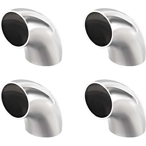 Raccord de tuyauterie en acier inoxydable 304, coude à 90°, à souder bout à bout, diamètre extérieur 1-1/4 po (4 pièces) (1/5)