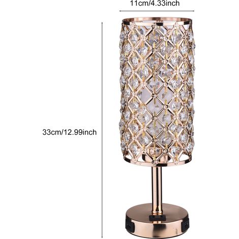 2PCS Lampe de Table LED Bureau avec Commande Tactile Intensité Variable 3 Niveaux de Réglage de la Luminosité Lecture de Chevet pour Salon Chambre Restaurants Café Or (1/5)