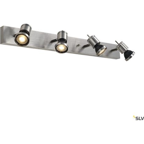 Plafonniers intérieurs ASTO applique et plafonnier quad alu brossé 4x GU10 max. 75W - SLV 147444 (1/5)