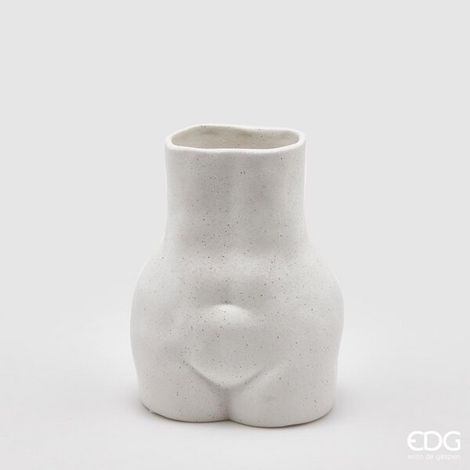 EDG Enzo De Gasperi Vaso Donna H.22x17x14 White Bianco