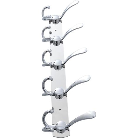 2pièces Porte-manteau à Crochets Crochets Support pour Manteaux Barre de Suspension Acier Inoxydable pour Cuisine Chambre ou Salle de Bain (1/5)