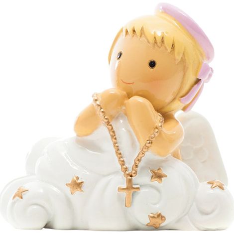 Statuette ange-gardien rose 6 cm (1/2)