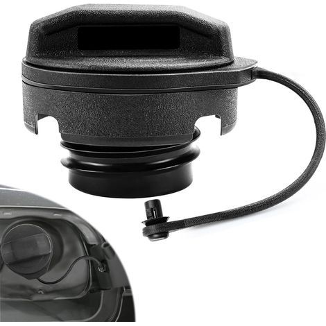 Tankdeckel passend für VW Polo 9N 6R, Golf 2, 3, 4, Passat B3, B4, B5, Audi A1, A2, A3, A4, A6, A8, TT, Seat Leon, Skoda Octavia, Teilenummer 1J0201550A, Schwarz (1/5)
