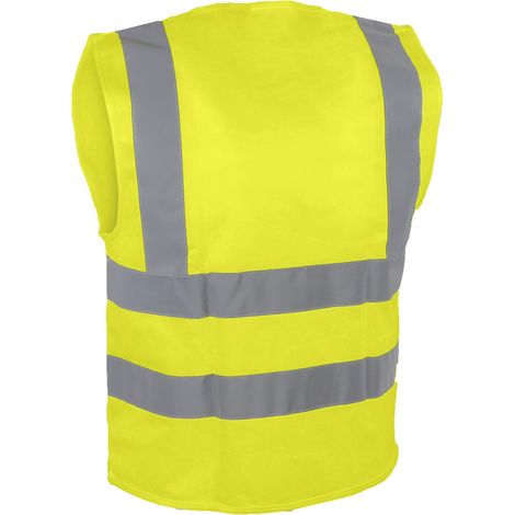 Gilet haute-visibilité jaune polyester Fermeture auto-agrippante 4 bandes SINGER - GIL4BJ   L (1/3)