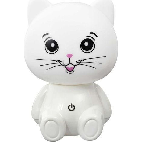Veilleuse Enfant à LED "Chat" 17cm Blanc (1/5)