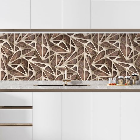 Crédence adhésive cuisine - Design Effet 3D - 60x105 cm - Adhésif MAT (1/5)